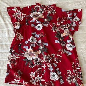 SHEIN Floral Short Sleeve Shirt Size M